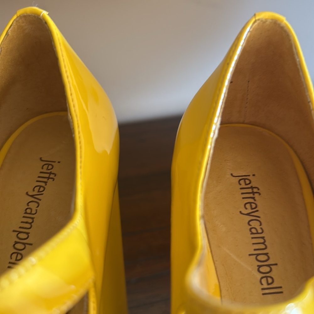 Jeffery Campbell Yellow Platform Mary Jane Shoes size 7 - Picture 5 of 7